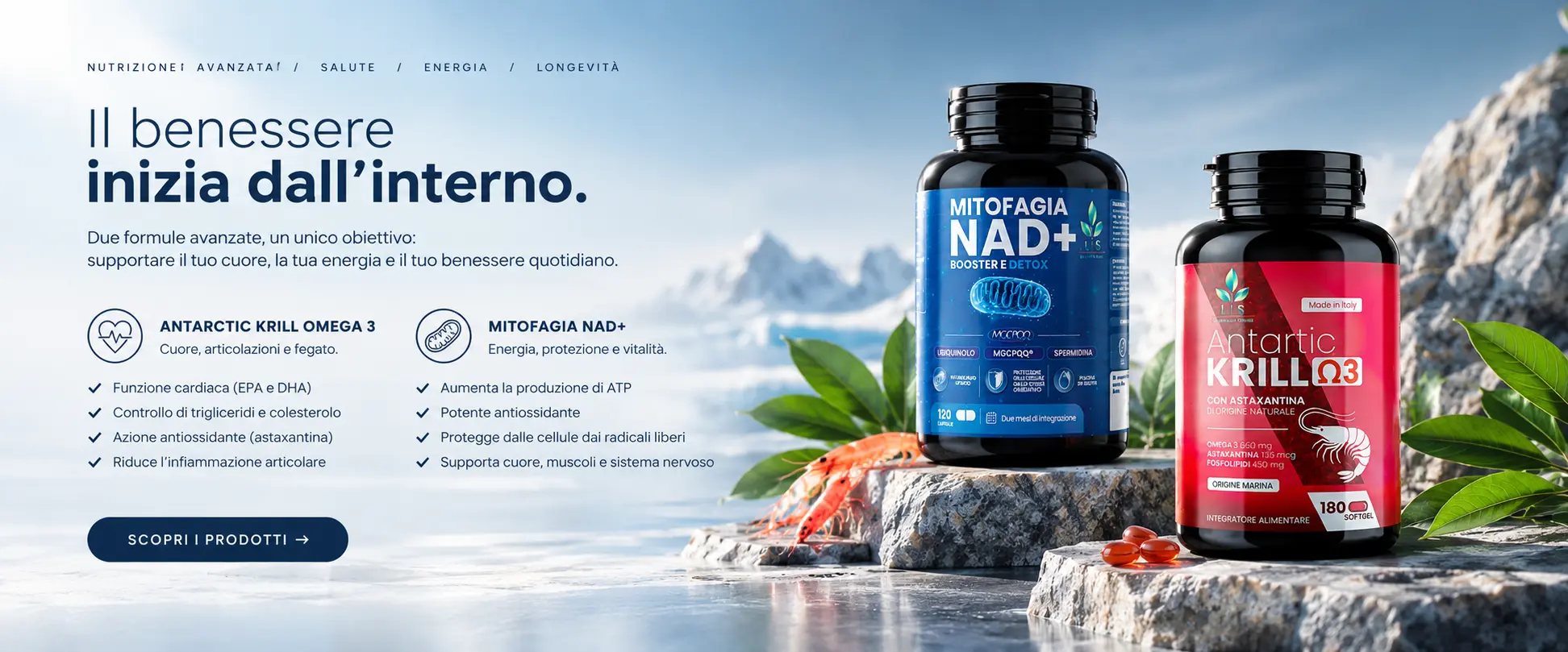 Mitofagia NAD+ e Antarctic Krill Omega 3
